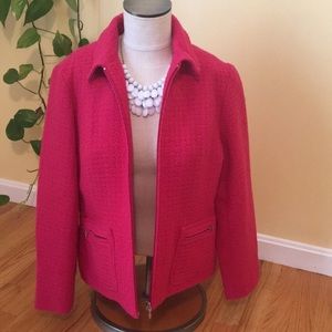 Cold water creek hot pink cotton jacket/ blazer